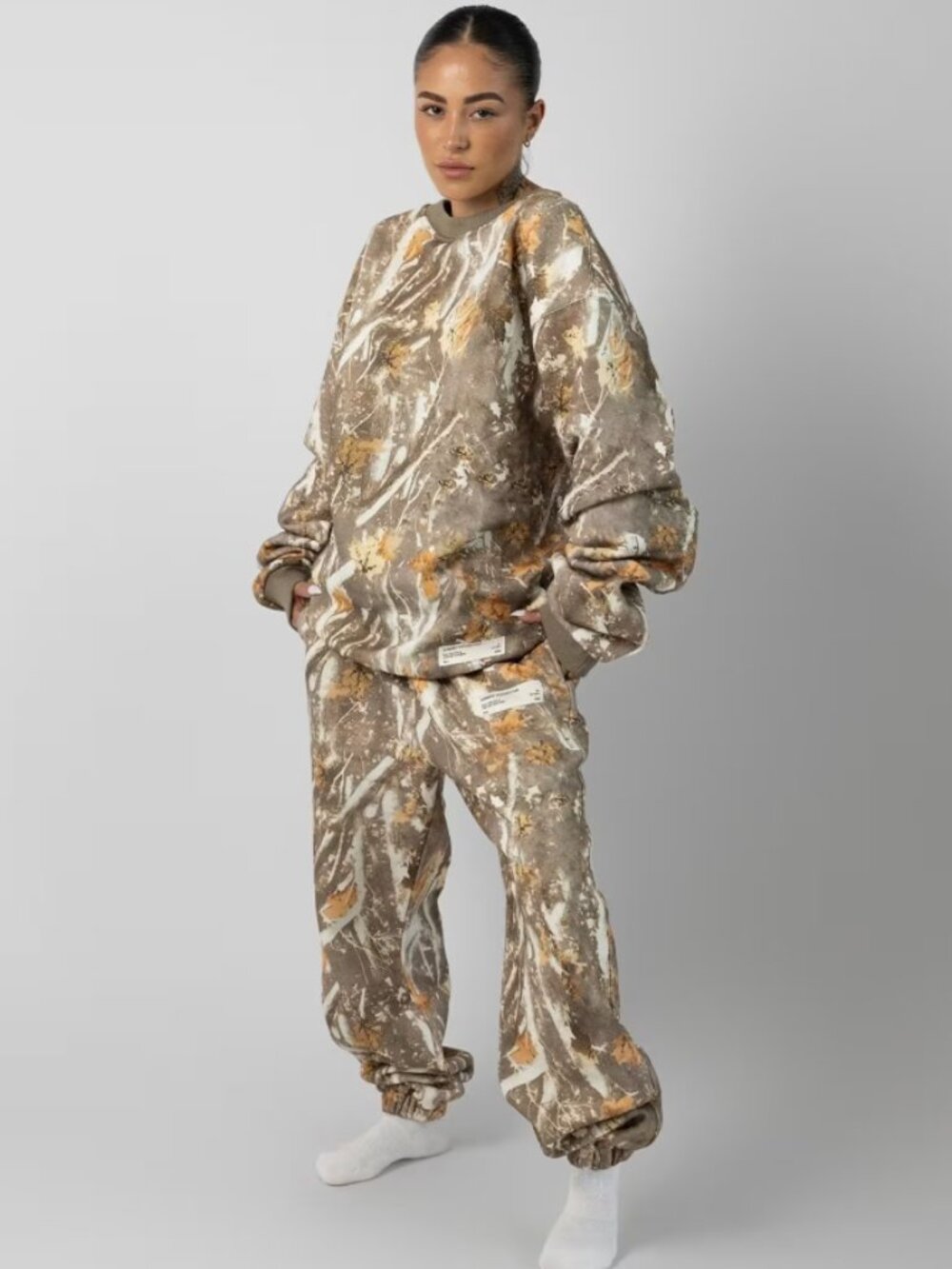 Comfrt crewneck sweatshirt and sweatpants SET M Medium Unisex Camo Adirondack